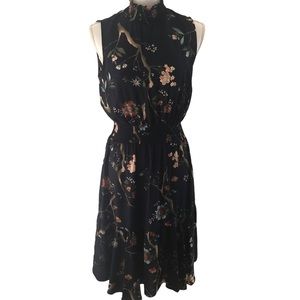 Nanette Lepore Size 6 Dress Navy Smocked Neckline